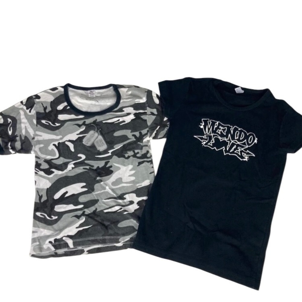 Mendocino Ca - Mendo Love - Camo Dog Tags Fort Bragg T-Shirt Bundle Teen Jr XL